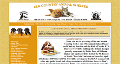 Desktop Screenshot of elkcountryanimalshelter.org