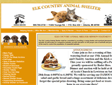 Tablet Screenshot of elkcountryanimalshelter.org